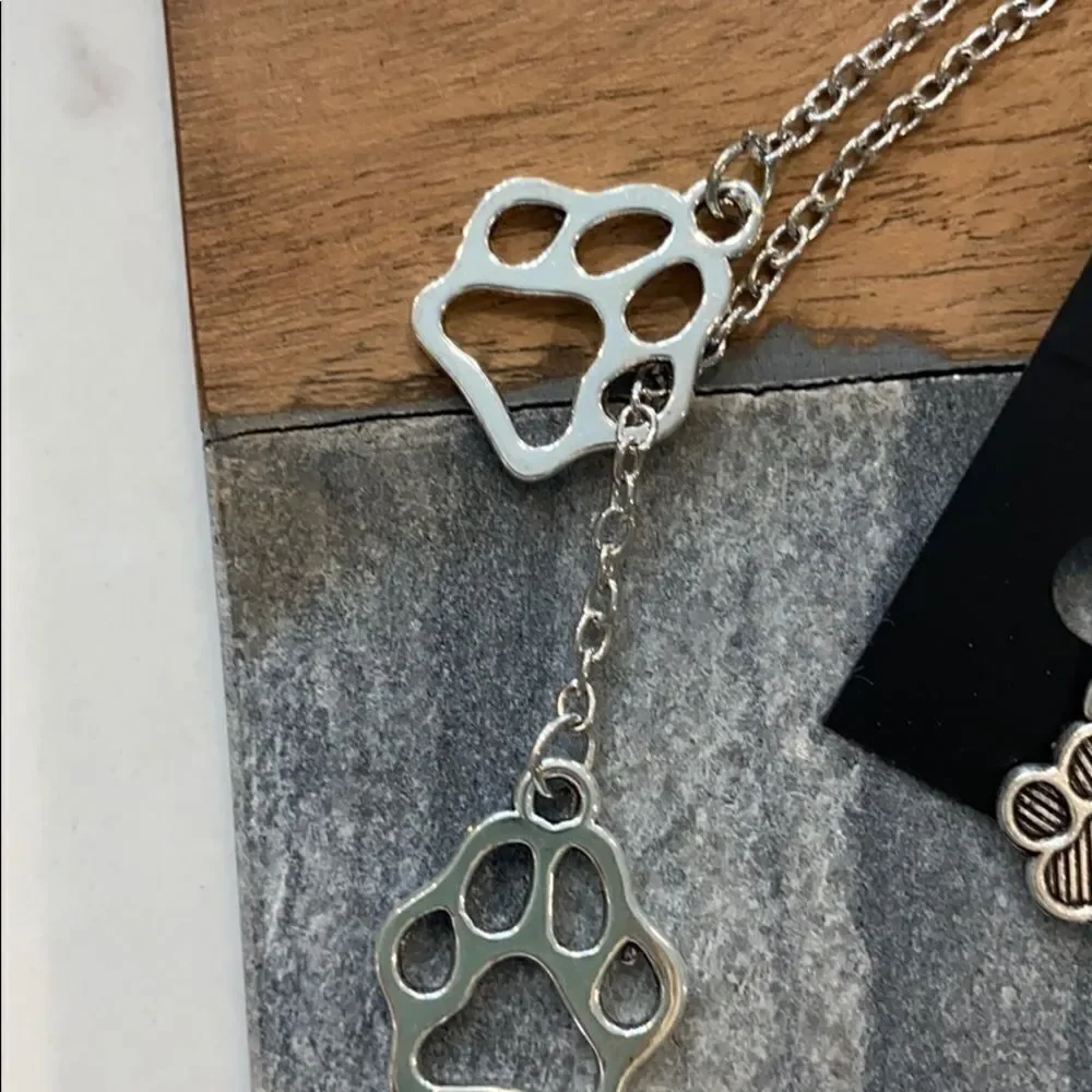 ‎Dog lover necklace and earring set